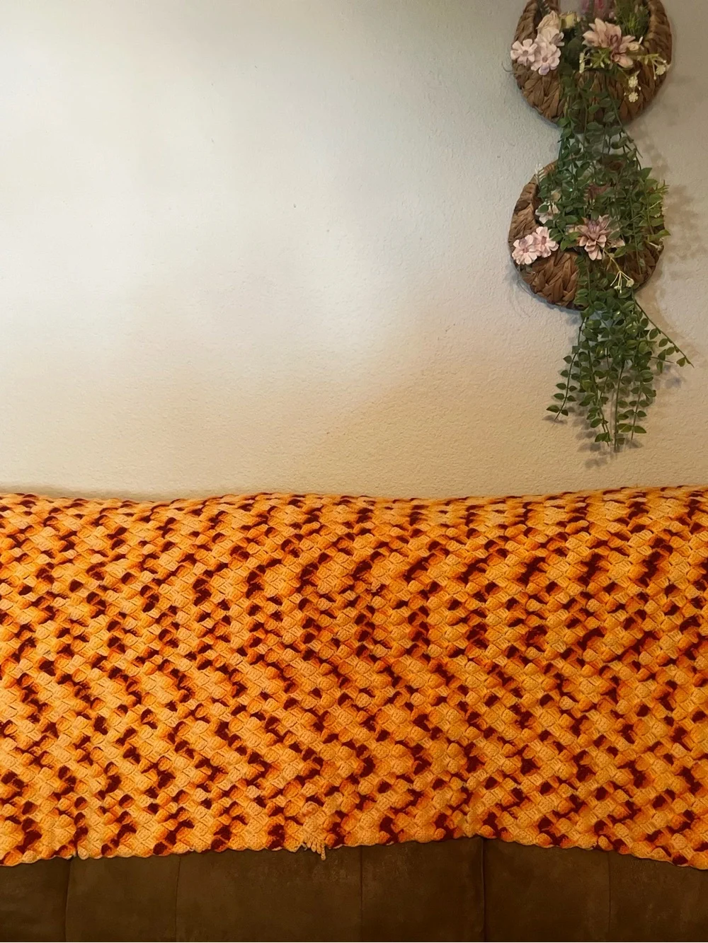 Cozy Orange Patterned Throw Blanket - Home Bedding